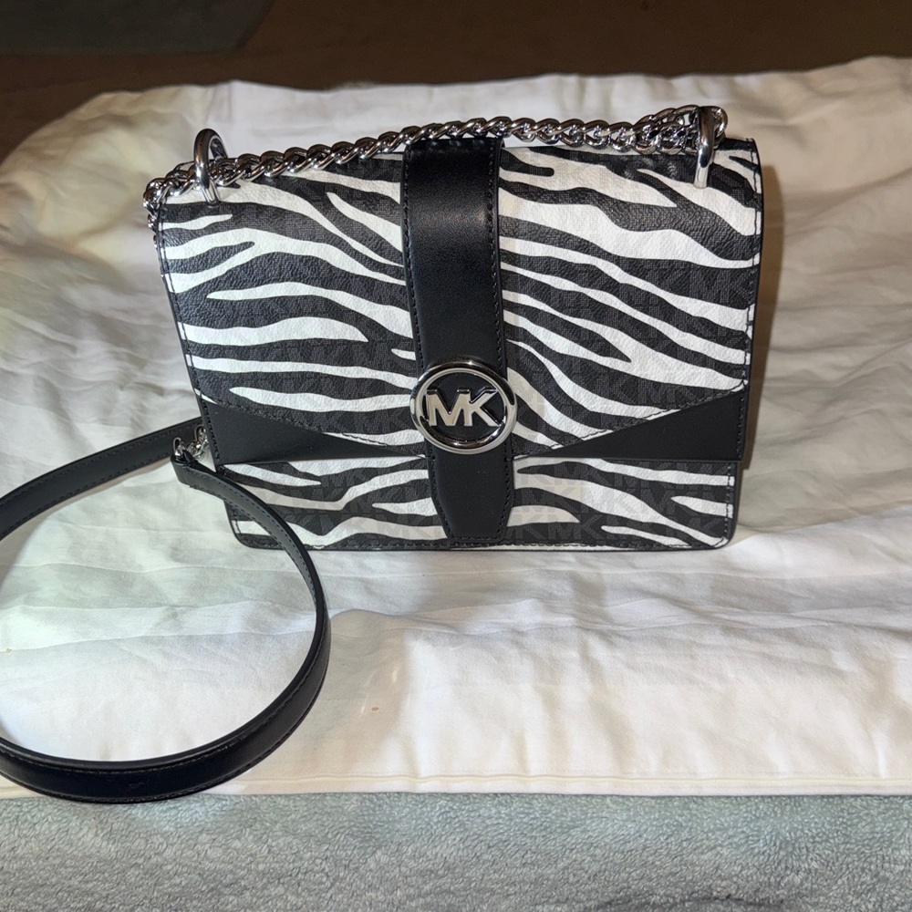 NWT - Michael Kors Zebra Print Crossbody Bag